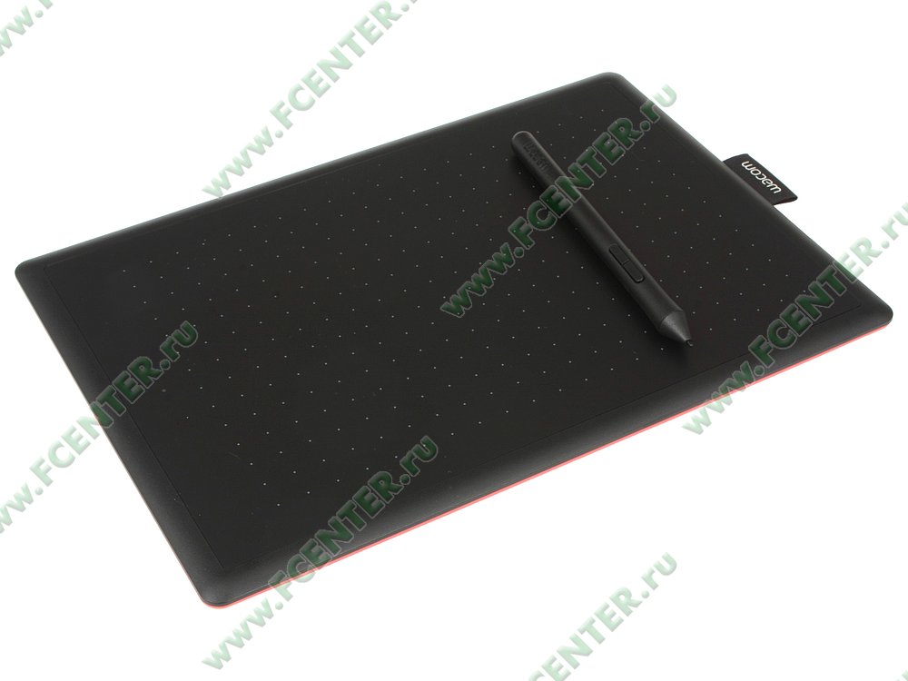 Графический планшет Граф. планшет WACOM "Creative Pen Tablet Medium" CTL-672-N, 2540линий/дюйм, 2048градаций, черно-крас. Вид спереди.