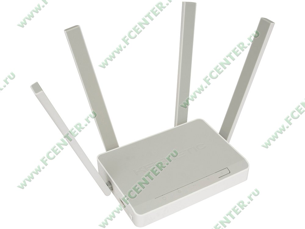 Беспроводной маршрутизатор Беспроводной маршрутизатор KEENETIC "Viva" KN-1910 WiFi 867Мбит/сек. + 4 порта LAN 1Гбит/сек. + 1 по. Вид спереди.