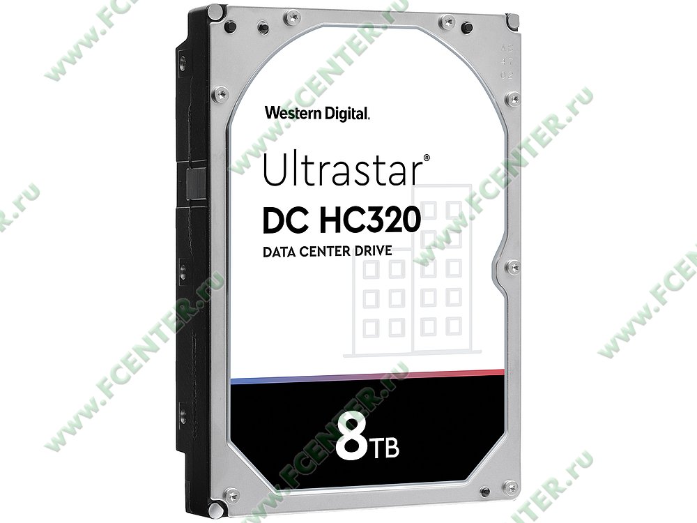 Жесткий диск Жесткий диск 8ТБ Western Digital "Ultrastar DC HC320 HUS728T8TAL5204", 7200об./мин., 256МБ. Фото производителя.