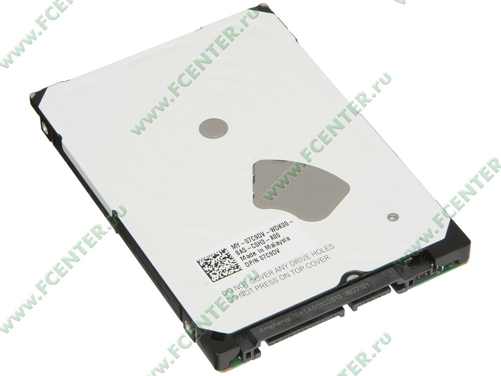 Жесткий диск Жесткий диск 2ТБ 2.5" Western Digital "Blue WD20SPZX", 5400об/мин., 128МБ. Вид спереди.