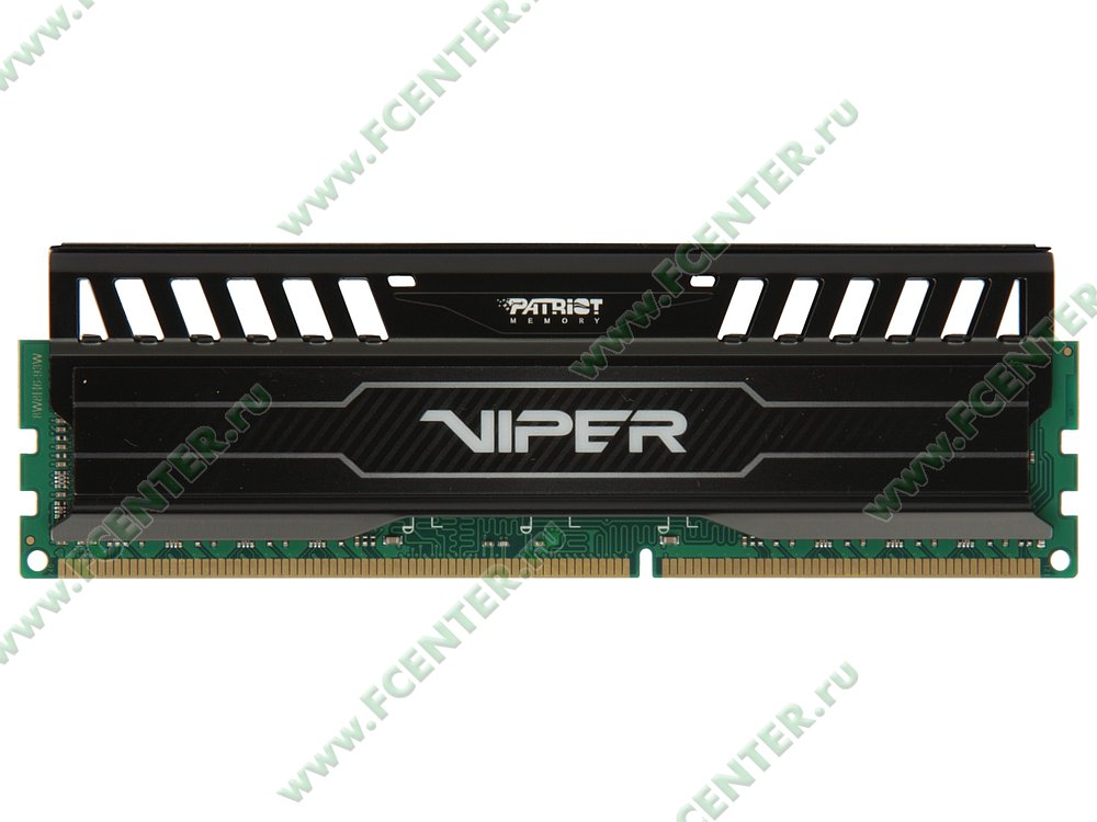 Модуль оперативной памяти Модуль оперативной памяти 8ГБ DDR3 SDRAM Patriot "Viper PV38G160C0". Вид сверху.