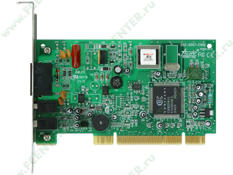 Модем Acorp "Sprinter@56K Prime" (PCI). Вид сверху.