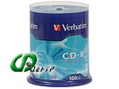 Диск CD-R 700МБ 52x Verbatim "43411", пласт.коробка, на шпинделе