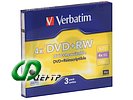 Диск DVD+RW 4.7ГБ 4x Verbatim "43636", Slim
