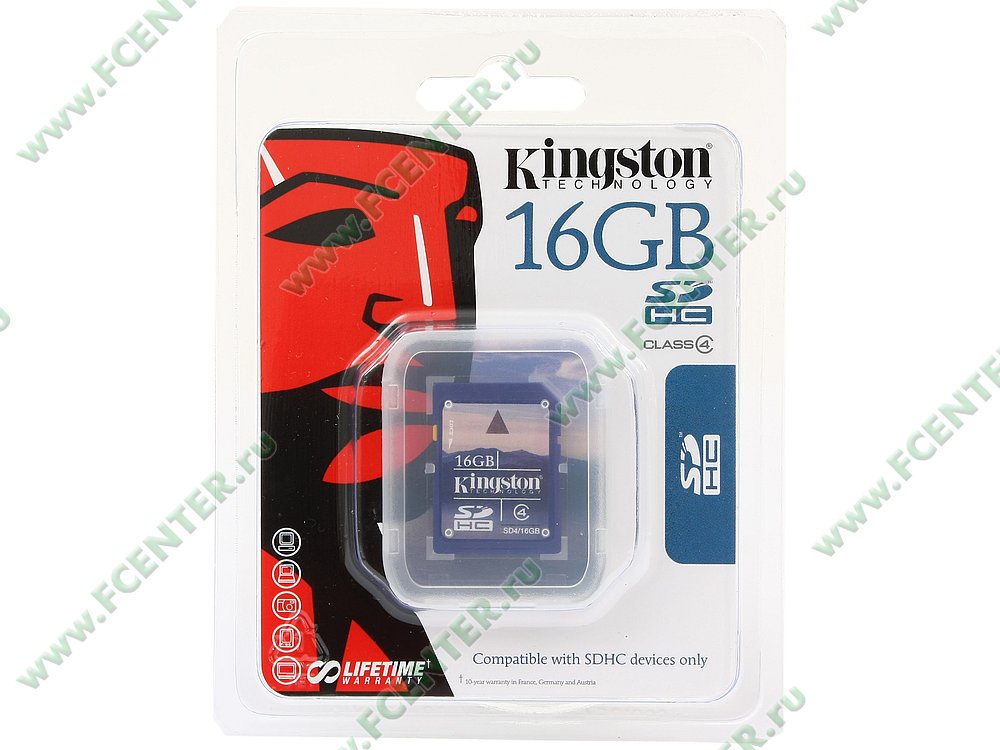 Карта памяти 16gb kingston sdhc 16gb