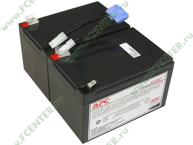 Батарея аккумуляторная Батарея аккумуляторная APC Replacement Battery Cartridge #6 RBC6. Вид спереди.