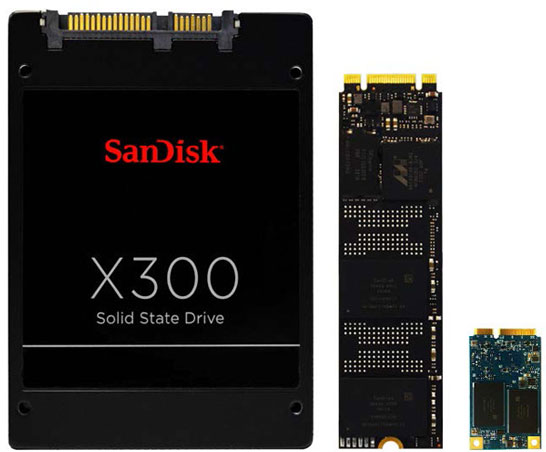 Серия SSD X300 компании SanDisk на памяти NAND TLC