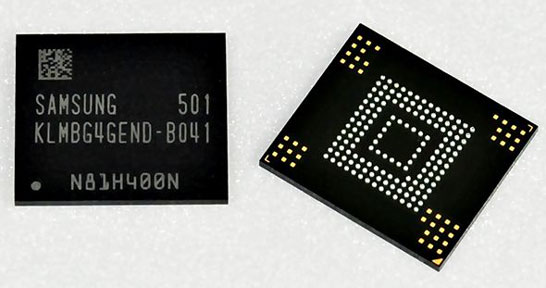3 ГБ памяти LPDDR3 DRAM и 32 ГБ NAND-флэш памяти в упаковке ePoP
