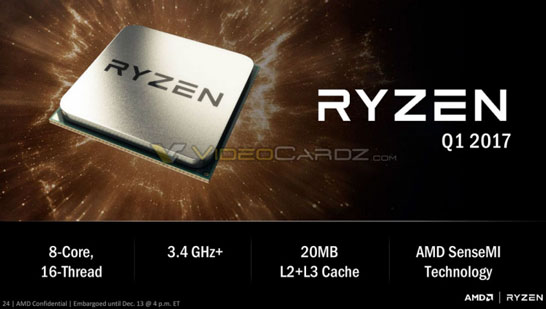 Характеристики 8-ядерной модели процессора AMD Ryzen