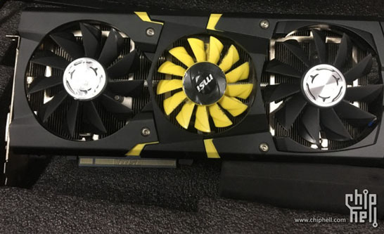 Возможное изображение внешнего вида видеокарты MSI Radeon RX 480 Lightning
