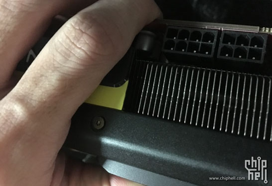 Возможное изображение видеокарты MSI Radeon RX 480 Lightning со стороны разъёмов питания