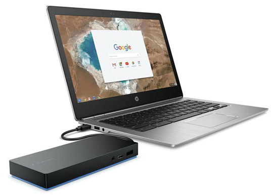 Хромбук HP Chromebook 13 в режиме зарядки аккумулятора