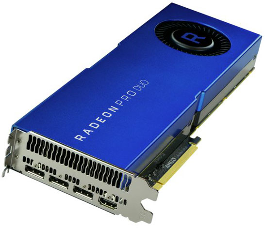 Видеокарта AMD Radeon Pro Duo на двух GPU Polaris 10