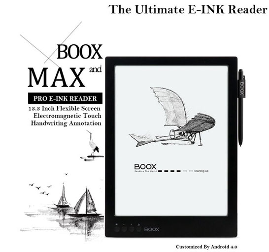 Изображение 13-дюймового букридера (блокнота) Onyx Boox MAX