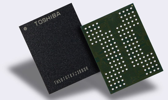 Ознакомительные образцы 64-слойных 768-Гбит 3D NAND QLC Toshiba