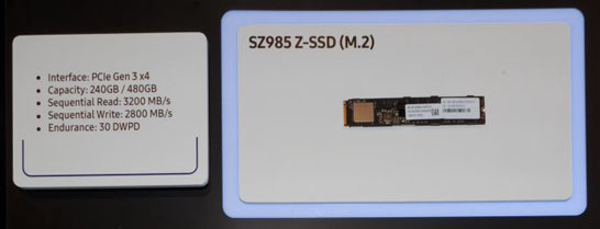 Основные характеристики Z-SSD Samsung SZ985 M.2